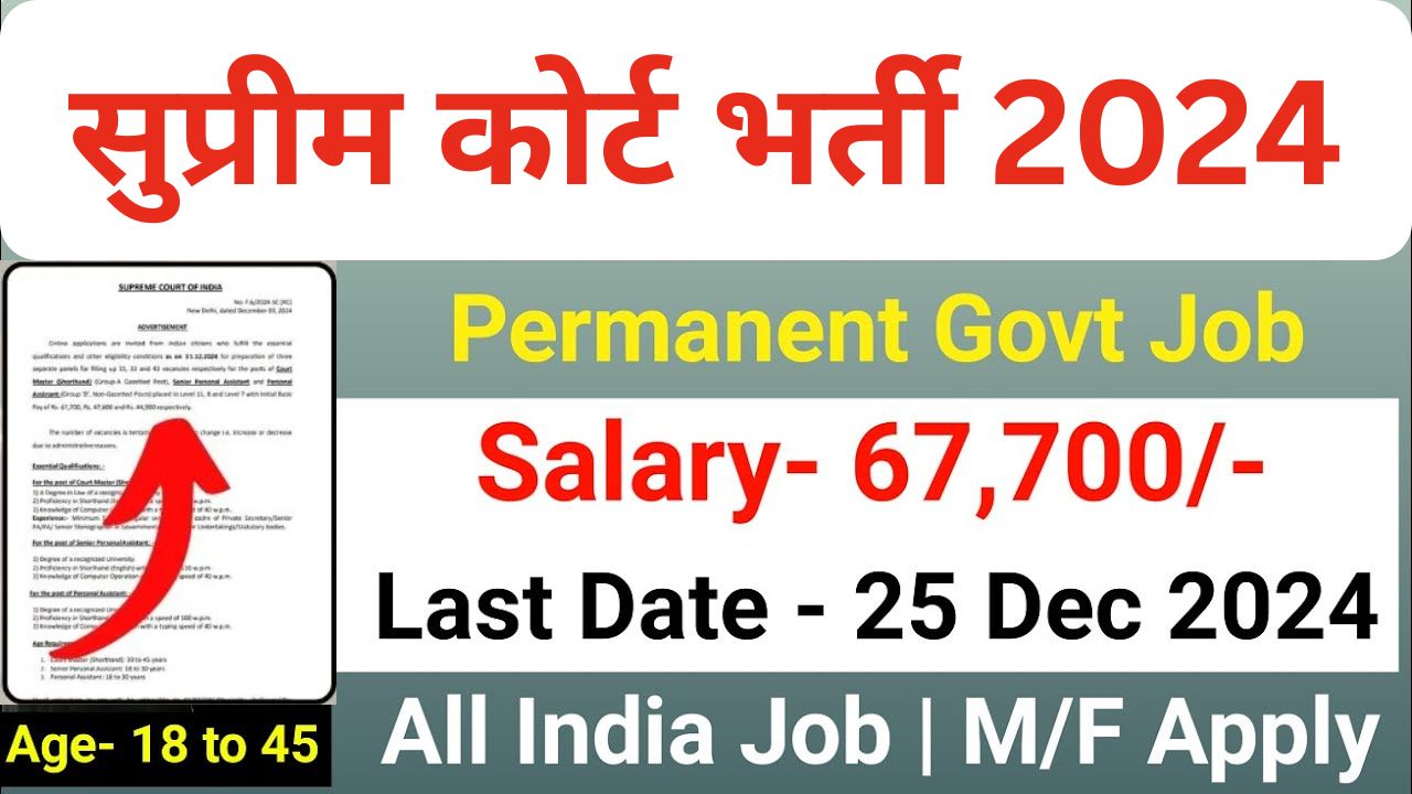 Supreme Court Recruitment 2024